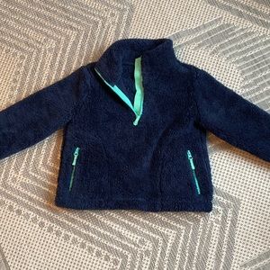 Crewcuts navy fleece with zippered pockets